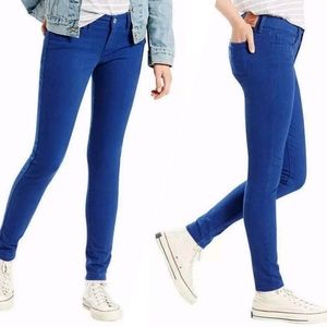 Levi's Blue Mid-Rise Slimming Skinny Jeans